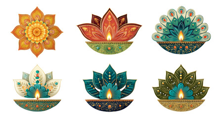 Decorative Essential Oil Lamps with Vibrant Colors and Intricate Designs