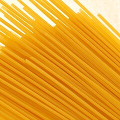 Close-up of dried spaghetti strands