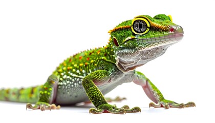 Fototapeta premium Close-up of a small green gecko