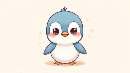Adorable Cartoon Penguin Illustration Cute Baby Penguin Character Design