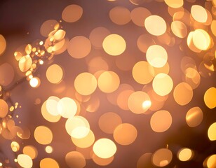 Abstract bokeh lights, warm golden tones