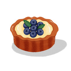 cake with blueberries