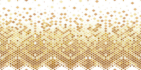 Halftone Diamond Pattern with Gradient Effect in Brown Tones on White Background Design
