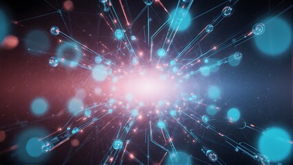 AI Consistency Manager Intelligent Distributed State Management Glowing Patterns Enterprise State Convergence Automation