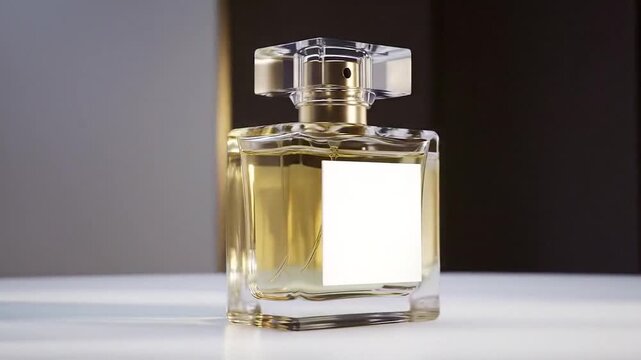 Product mockup animation for perfume bottle 3D animation, dynamic effect, reveal, spin, glow, light, splash, floating product
