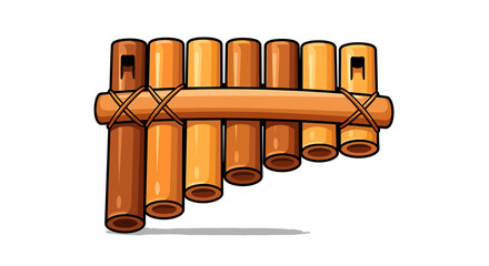 Panpipes: A Traditional Wind Instrument with Bamboo Pipes and Cord