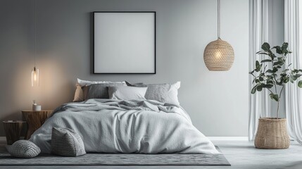 Empty frame modern bedroom