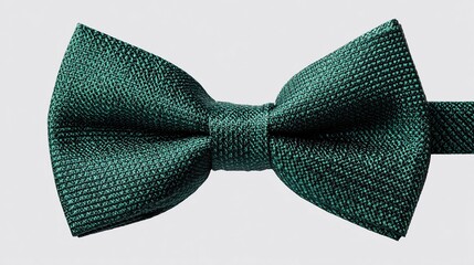 Emerald green bow tie, textured fabric