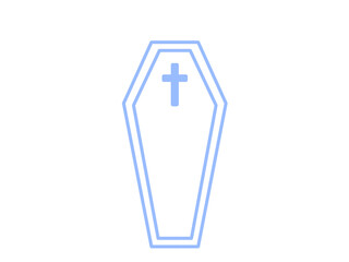 シンプル棺桶アイコン（ブルー）