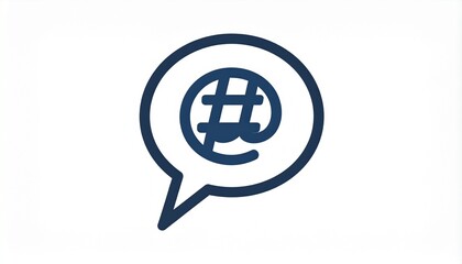 Abstract global social media communication symbol in a speech bubble. Digital network, online chat, and worldwide connection concept icon.