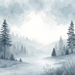 winter forest landscape