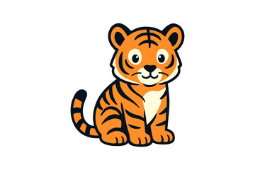 tiger cub vector illustration