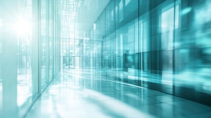 Modern office hallway