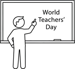 Vector art illustration for world Teacher's day