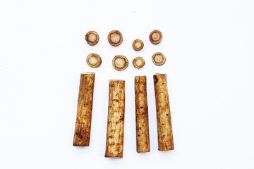 Fresh burdock roots or gobo roots
