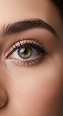 Naklejka premium Expressive eye closeup portraying natural beauty and insightful perspective