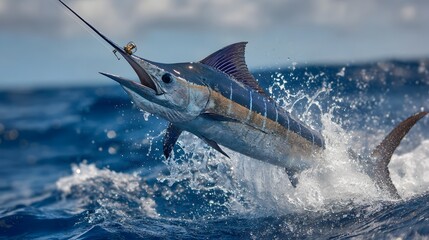 Obraz premium action Shot of a Fish Jumping from the Water