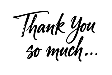Textured thank you script text design