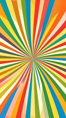 Colorful radiating stripes