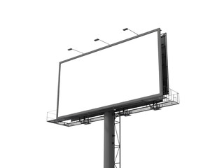 Obraz premium Blank Billboard Sign on Transparent Background 