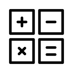 Calculator Icon Vector Symbol Design Illustration