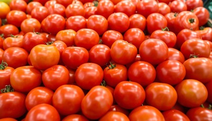 Fresh red tomatoes piled high