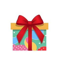 gift box with red ribbon