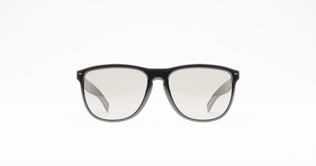 Front view eyeglasses mockup. Realistic eyewear template for branding, product showcase, and fashion design presentation.