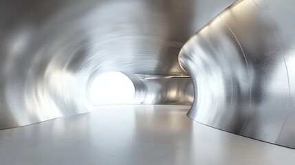 Metallic tunnel interior