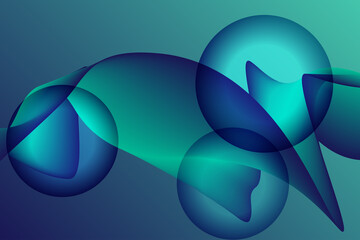 Abstract blue futuristic bubble background
