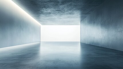 Modern concrete interior space