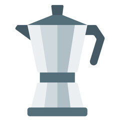 Coffee pot icon. Brewing jug symbol. Café drink and hot beverage collection. Flat Icon