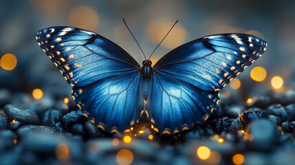 butterfly on a black background