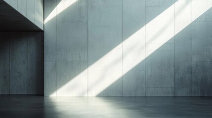 Concrete interior sunlight