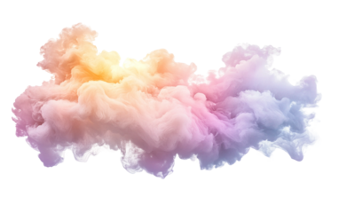 Creative explosion of pastel watercolor strokes symbolizing harmony elegance and flow isolated on transparent background PNG