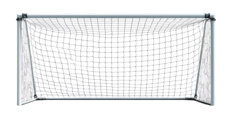 Empty soccer goal with net (2)
