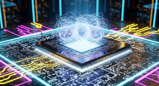 Advanced Computer Chip Technology.
