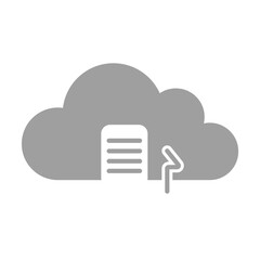cloud computing icon with server storage