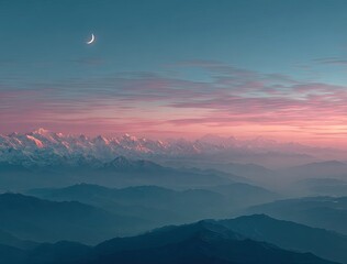 Dreamy Mountain Twilight