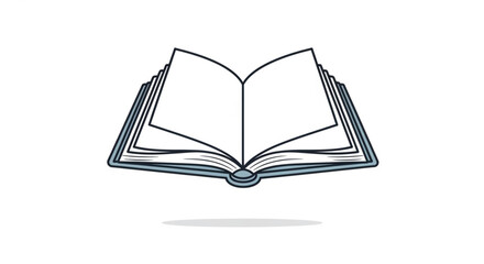 Open book with blank pages, perfect for adding your own text or images, creating a unique and personalized design