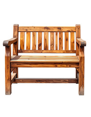 Fototapeta premium Isolated wooden park bench