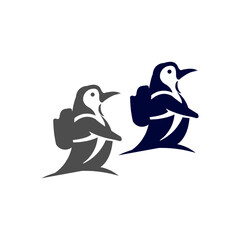 Simple penguin icon vector animal antarctic bird wildlife art vector