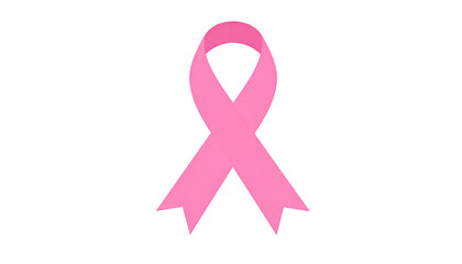 Pink ribbon, a symbol of awareness.  A vibrant, glossy pink ribbon, outlined in a slightly darker shade, is displayed against a black background. 