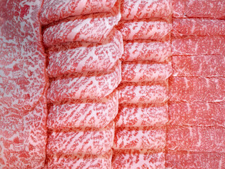 Digital Composite of Sliced Wagyu Beef