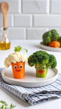 Naklejki Cute veggie faces