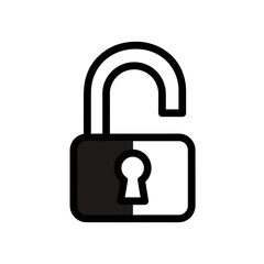 Unlocked padlock symbolizes security release online