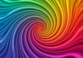 Obraz premium Vibrant rainbow swirl creating a mesmerizing vortex of color and light