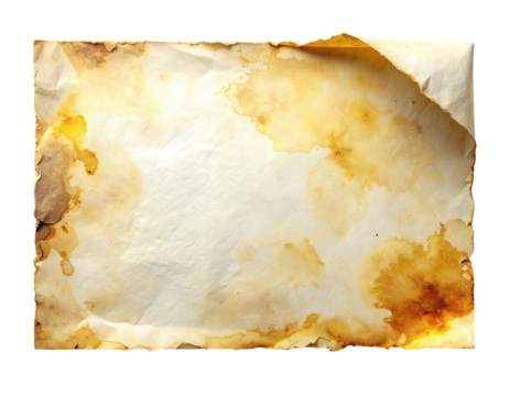 Aged, stained parchment paper