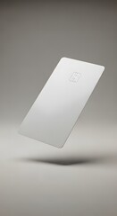Sleek and modern white payment card concept floating elegantly, representing advanced financial transactions and secure banking technology with a minimalist design