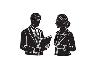 Business Colleagues Reviewing Documents.